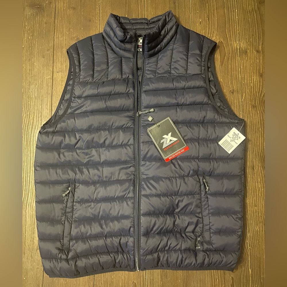 NWT Zeroxposure Men’s Navy Puffer Vest Size XL